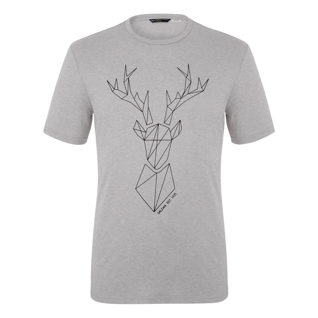 Camisetas Hombre Chile - Salewa Big Deer Dry Short Sleeve - Gris - BDMS-29583